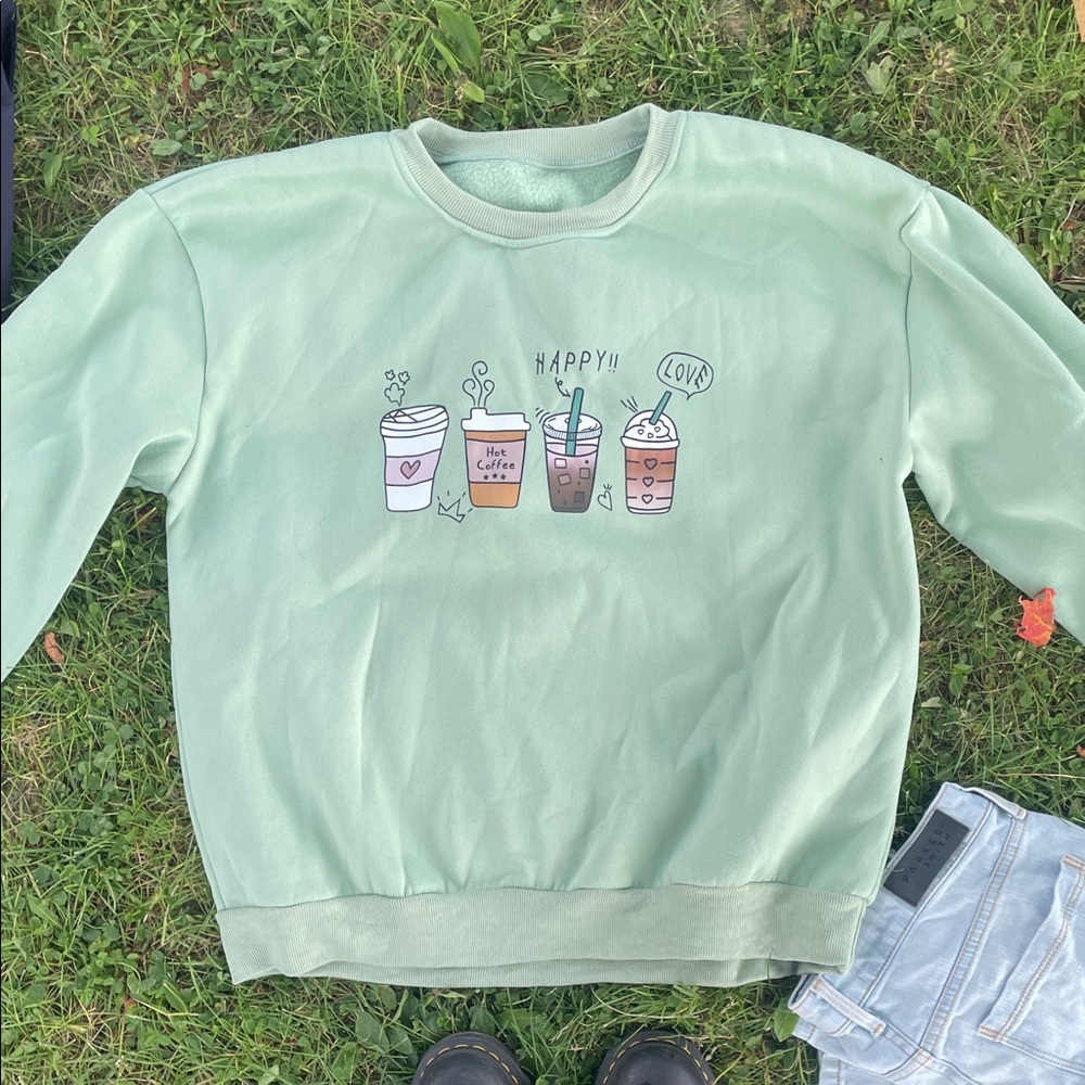 Green Graphic Sweatshirt